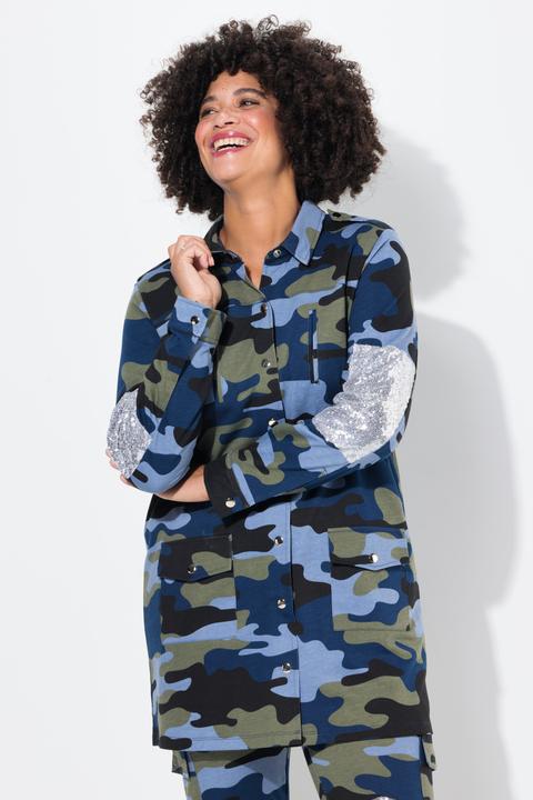Actual product image Angel of Style Sweatshirt with camouflage and sequined patches (44)