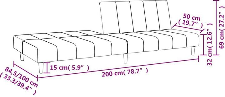 Produktbild vidaXL Schlafsofa (2-Sitzer)