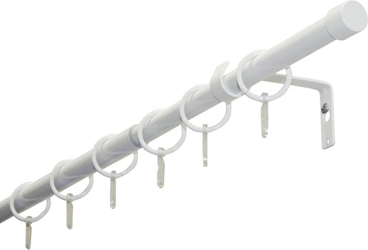 Gardinia Gardinenstangen Set 1-Lauf Cap ausziehbar