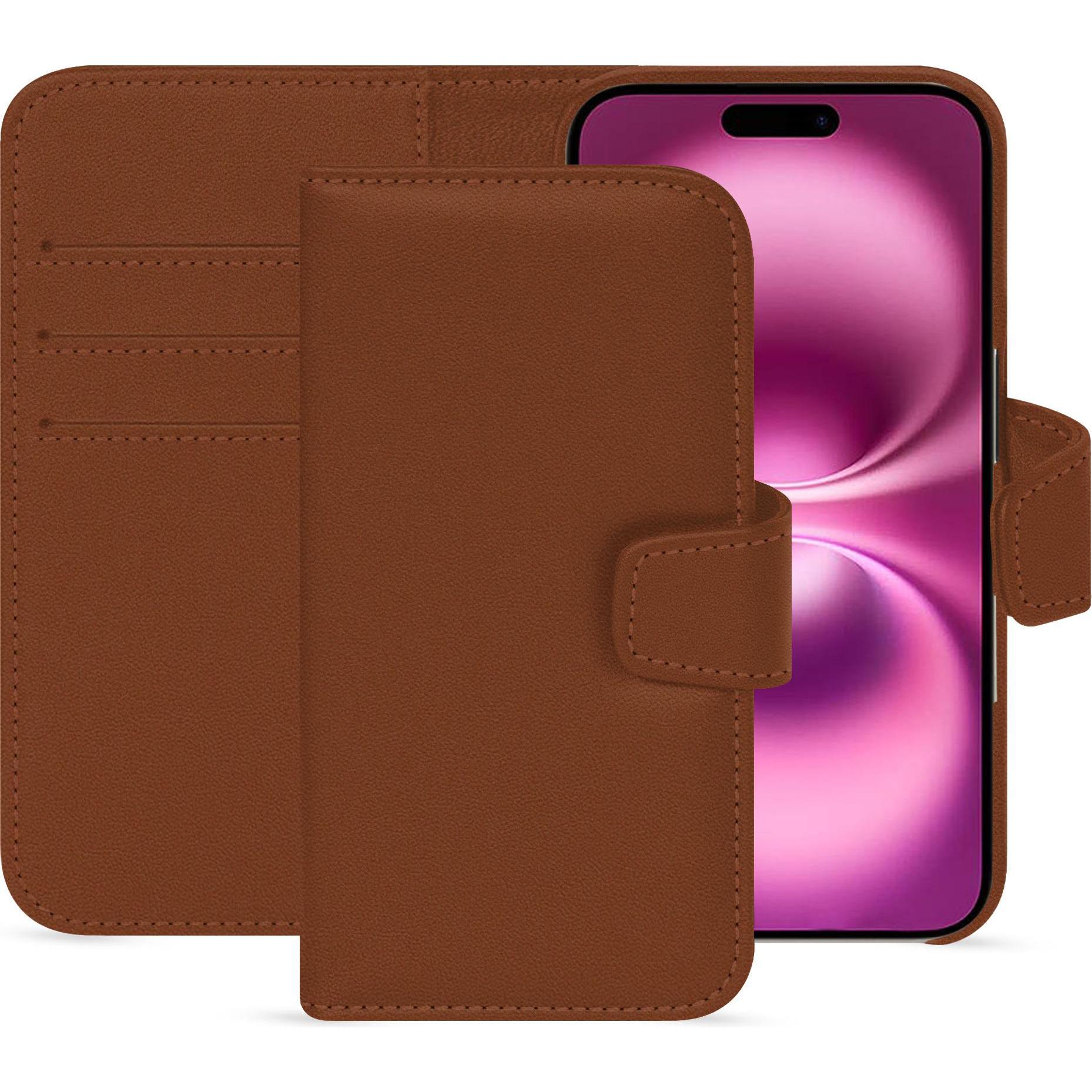 Noreve Lederschutzhülle Apple iPhone 16 Plus (Apple iPhone 16 Plus), Smartphone Hülle, Braun