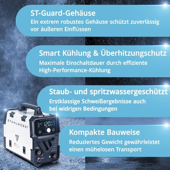 Actual product image Stahlwerk Welding machine Mini FLUX 120 ST with ARC | MMA function with 120 amps