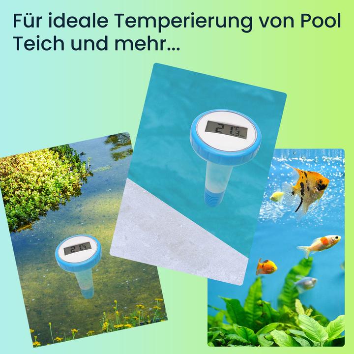 Immagine prodotto Casativo Termometro digitale per laghetti e piscine con display LCD, IPX8