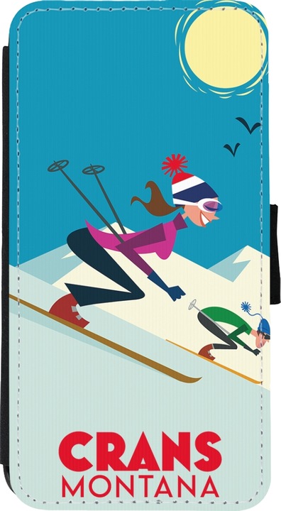 Produktbild PhoneLook Hülle Wallet schwarz Crans-Montana Ski Downhill (Apple iPhone XS Max)