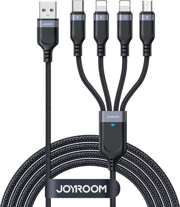Produktbild Joyroom Kabel USB 4w1 USB-A - USB-C / 2 x Lightning / Micro do?adowania i transmisji danych 1.2m S (1.20 m, USB 2.0)