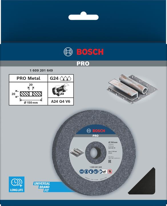 Produktbild Bosch Professional Zubehör PRO Metal Schleifscheibe, 150 x 20 x 20 mm, G24 (24)