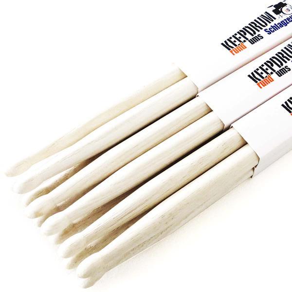 Produktbild keepdrum 7A Hickory Schlagzeugstöcke 6 Paar (Drumsticks)