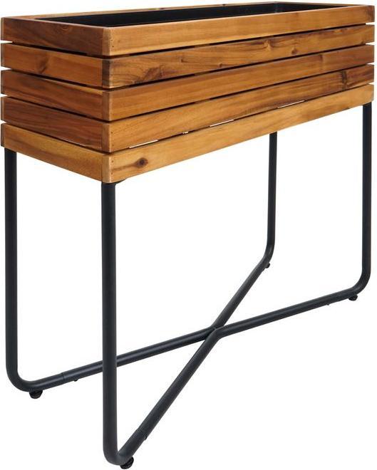 Immagine prodotto Mendler Fioriera HWC-L25, rettangolare 60x62x22cm per esterni in acciaio acacia, marrone (62 cm)