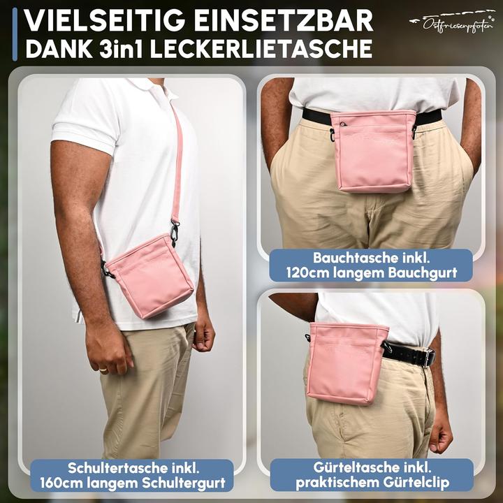 Immagine prodotto Ostfriesenpfoten Leckerlibeutel Frieda mit Einhandmagnetverschluss (M, Destrezza, Educazione)