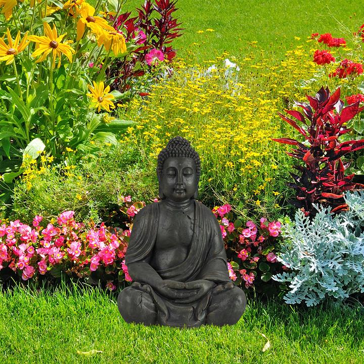 Actual product image Relaxdays Buddha Figurine Ceramic 70 cm