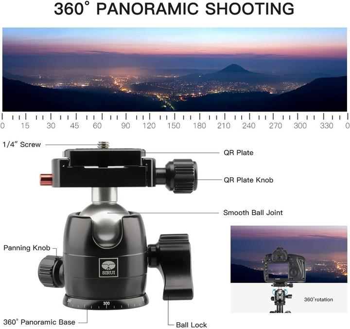 Produktbild Sirui Traveler 5AX mit Kugelkopf B-00K (Metall)