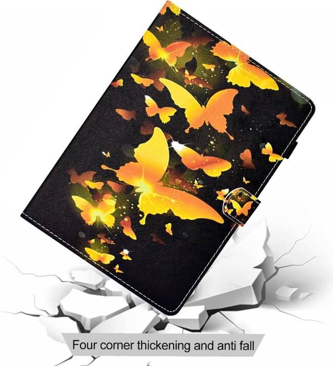 Actual product image Cover-Discount Galaxy Tab A9 - Protective cover butterfly gold (Galaxy Tab A9)