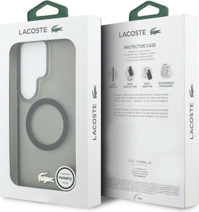 Actual product image Lacoste Case Shockproof Frosted Gold Logo MagSafe for Samsung Galaxy S26 Ultra black (Samsung Galaxy S26 Ultra)