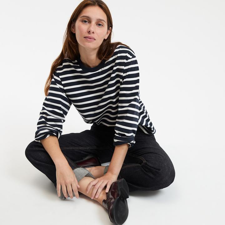 Image du produit La Redoute Collections Gestreiftes Langarmshirt mit rundem Ausschnitt (M)