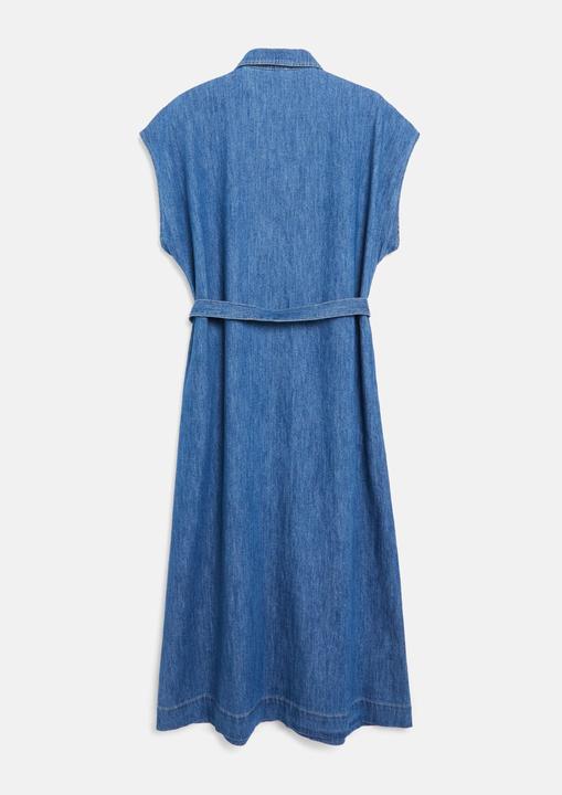 Image du produit s.Oliver Midi-Denimkleid mit Hemdkragen und Textilgürtel (38)