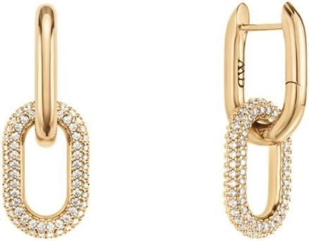 Daniel Wellington Luxe vergulde oorbellen 2 in 1 Crystal Link DW00400594 (Analoog horloge, 40 mm)