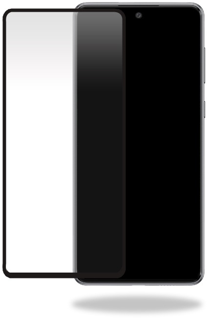Actual product image Mobilize Black frame glass (1 Piece, Samsung Galaxy A73 5G)