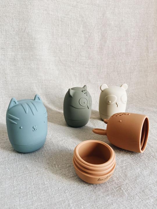 Image du produit Leo et Lea Jouets de bain 4 pièces silicone Montessori