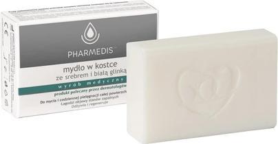Actual product image Pharmedis Natural Solid with Silver and White Clay - Cosmetic Bar (Hard soap)