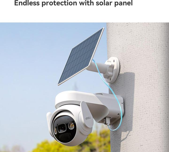 Actual product image Imou Cell PT 4G Kit 3MP Batteriebetriebene IP Kamera mit Solarpanel und SIM (2304 x 1296 Pixels)