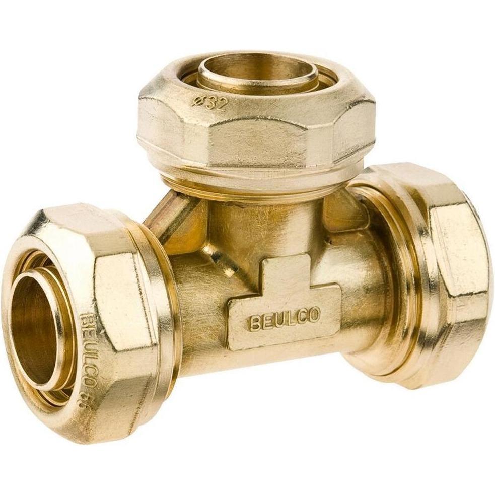 Beulco, Zubehör Sanitärinstallation, PE-T-Stück 6618 25x2,3mm, MS, Stützr. f., f Trinkwasser