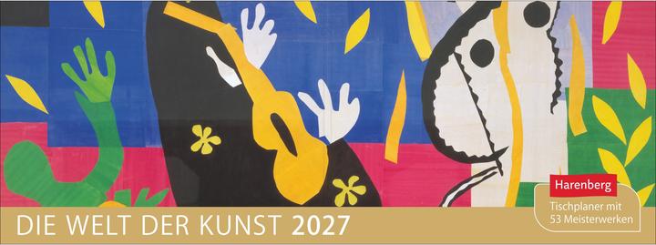 Produktbild Harenberg Die Welt der Kunst Premium-Tischplaner 2027 - Wochenkalender mit 53 Meisterwerken (1 Woche / 2 Seiten)