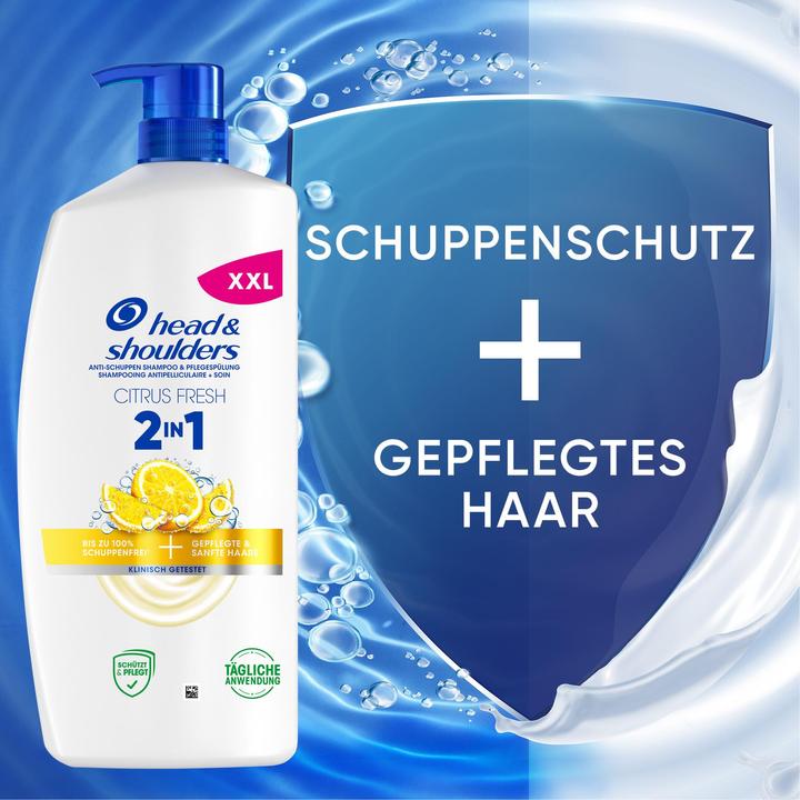Produktbild Head & Shoulders Anti-Schuppen Shampoo 2in1 Citrus Fresh für fettiges Haar (800 ml, Flüssiges Shampoo)