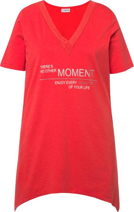 Produktbild Miamoda T-Shirt, Schrift-Motiv, V-Ausschnitt, Halbarm (46)