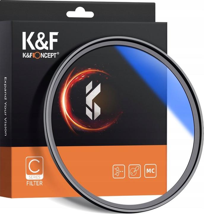 Actual product image K&F Concept 52MM MC UV Protection Filter Slim Frame with 18 Multi-layer Blue Coatings (C Series) (52 mm, UV filter)