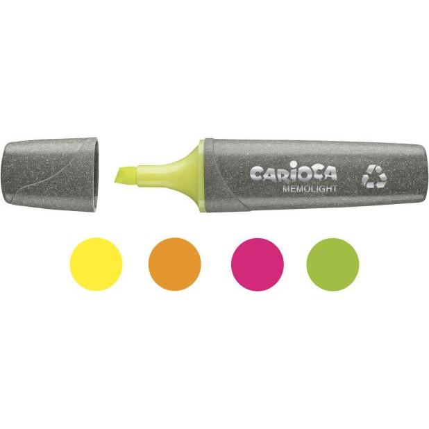 Thumbnail - Carioca, Marker, Pack 4 Memolight Highlighter (Mehrfarbig, 5 mm, 4 x)