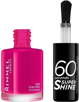 Actual product image Rimmel London 60 Seconds Super Shine (323 Funtime Fuschia, Colour paint)