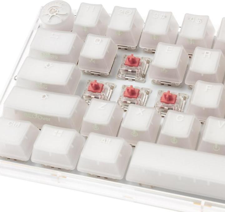 Actual product image Ducky One 3 Aura White SF Gaming Keyboard, RGB LED - MX-Silent-Red (US) (US, Cable)