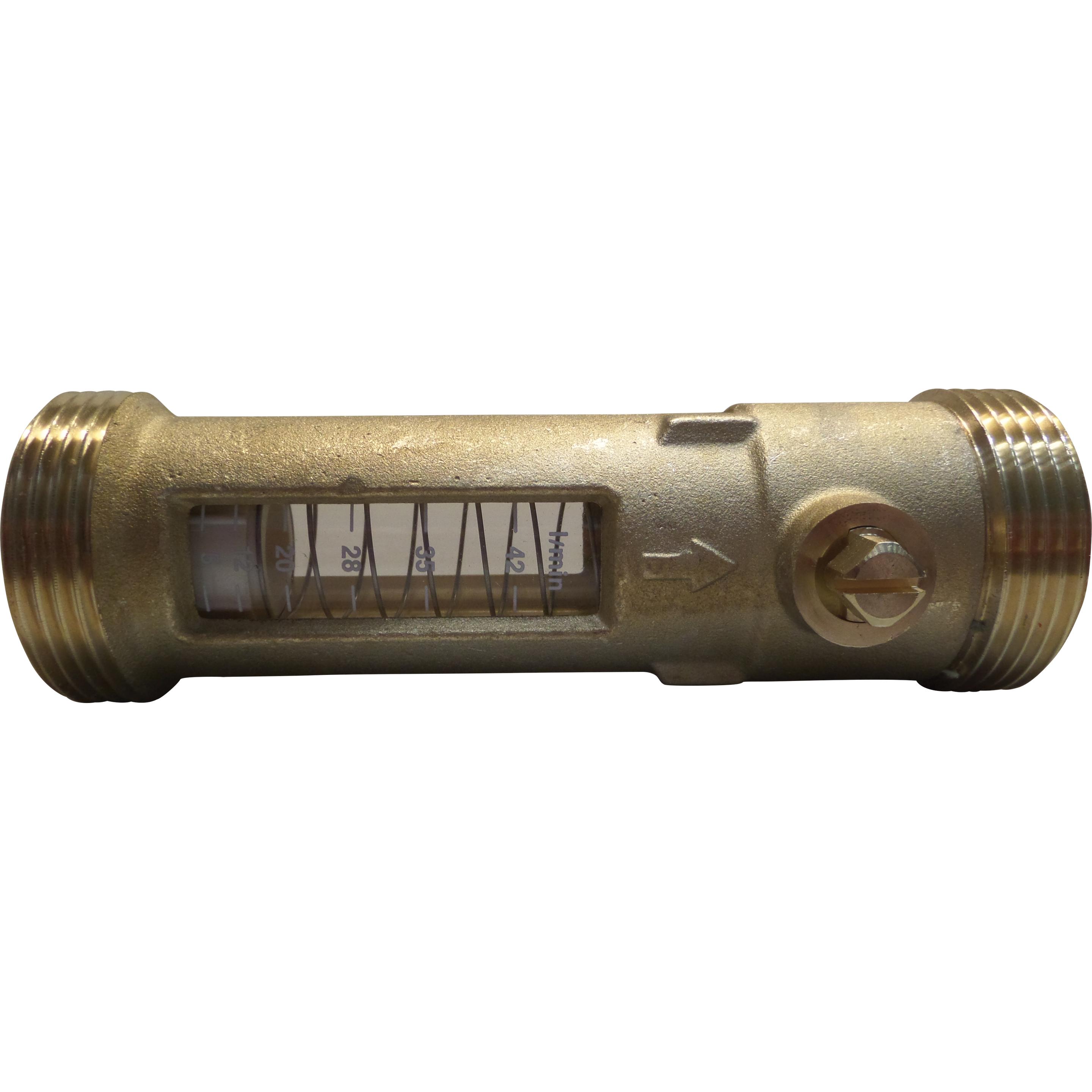 Bevo, Accessori da piscina, Durchflussmesser Messing 1" Aussengewinde 10bar 8-38l/min DN15 Messing