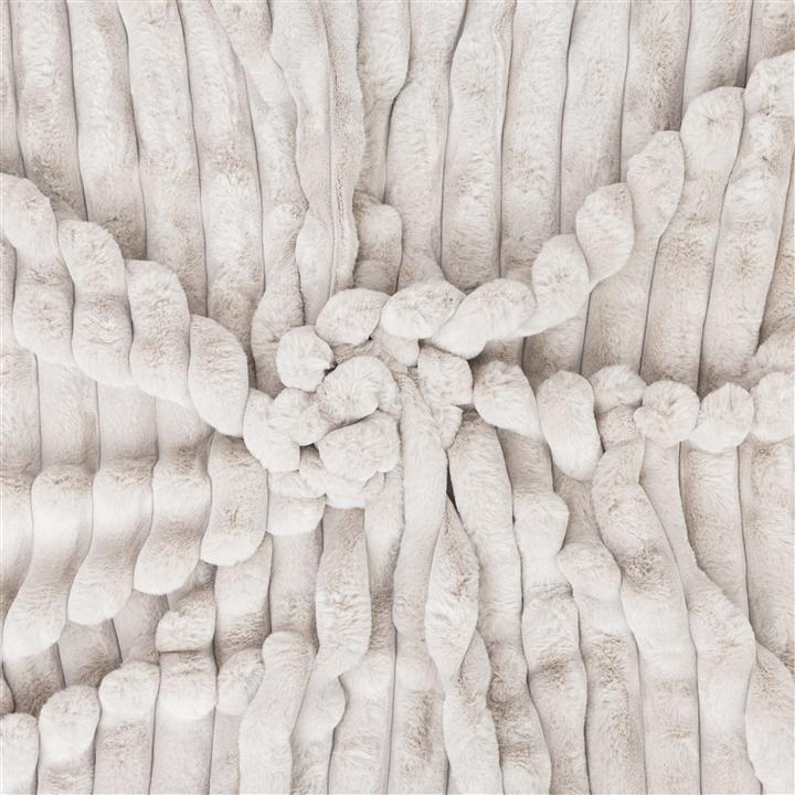 Immagine prodotto Domoletti Plaid Luxury Stripes, light grey, 150 cm x 200 cm (150 x 200 cm)