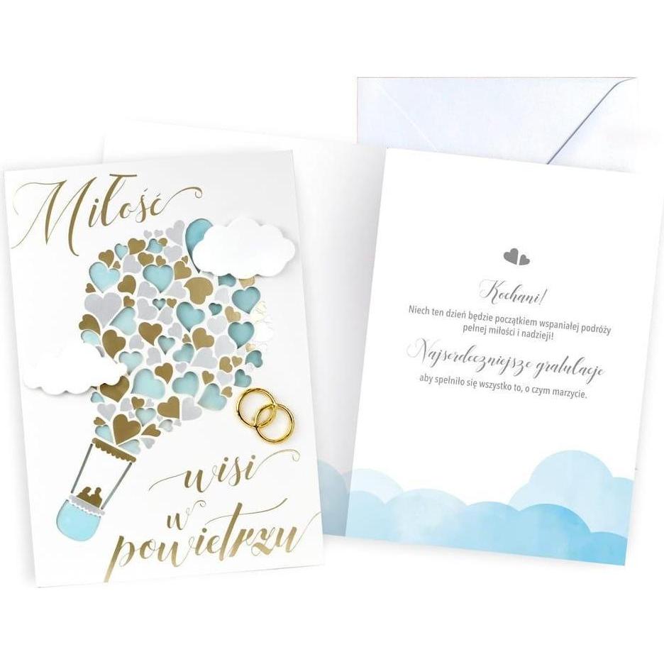 Kukartka, Biglietto di auguri + Carta da lettere, Karte B6 Hochzeit (1 pz.)