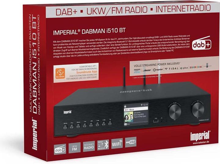 Image du produit Imperial DABMAN i510 BT (DAB+ DAB, FM, VHF, Webradio, WiFi, Bluetooth)