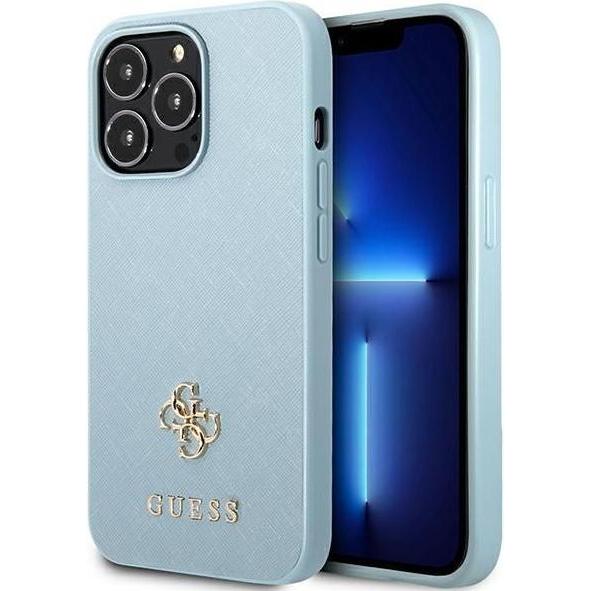 Guess GUHCP13XPS4MB iPhone 13 Pro Max 6,7" niebieski/blue hardcase Saffiano 4G Small Metal Logo (Apple iPhone 13 Pro Max...