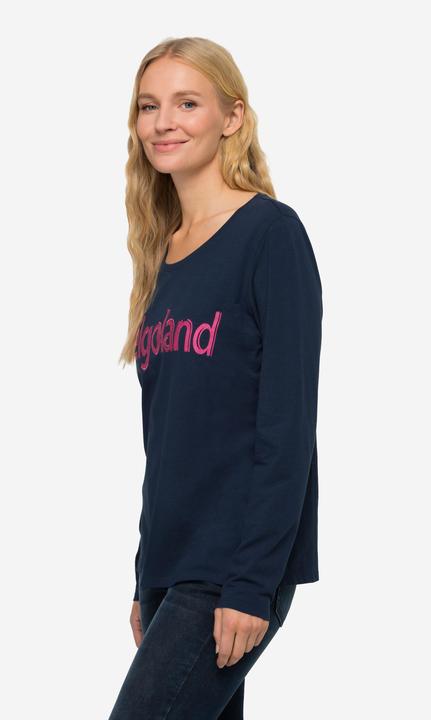 Immagine prodotto Laurasøn Langarm-Shirt, gestickter Schriftzug, Rundhals (M)