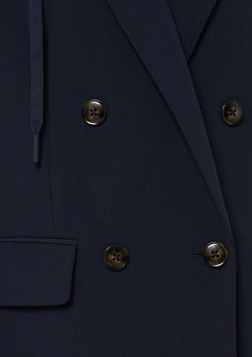 Produktbild Comma Indoor-Blazer Doppelreihiger Blazer mit abnehmbarer Kapuze (38)