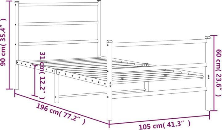 Image du produit vidaXL Bettgestell (100 x 190 cm)