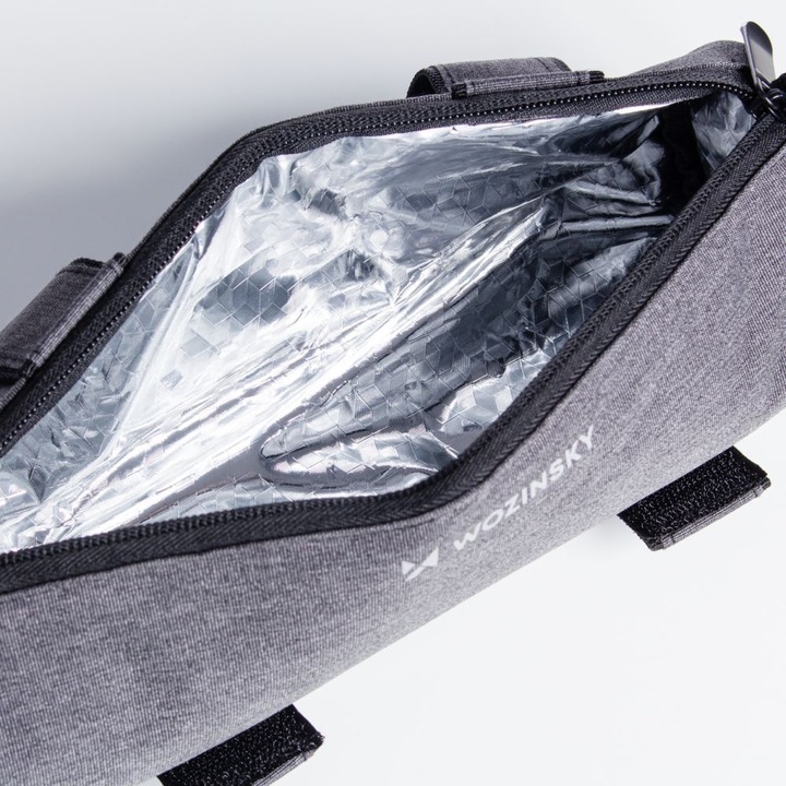 Actual product image Wozinsky WBB37GRB bicycle bag with thermal insulation - gray (0.70 l, Luggage carrier bag)
