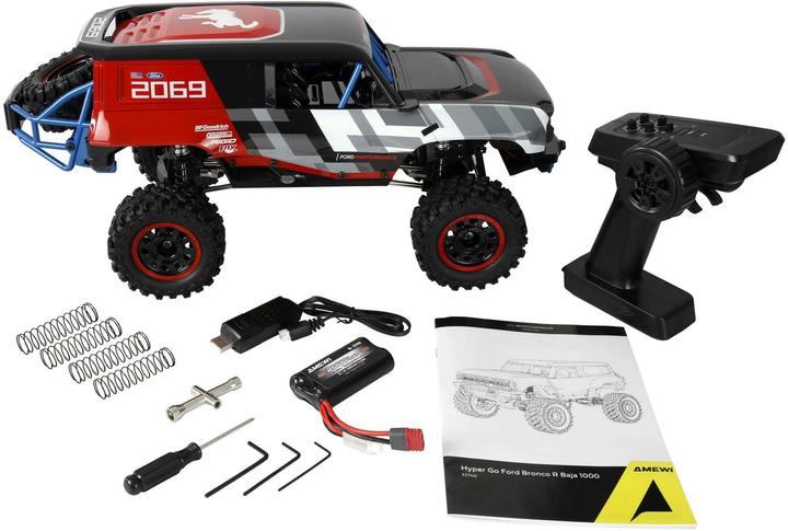 Immagine prodotto Amewi Hyper GO Ford Bronco Baja 1000 Brushless 1:12 RTR (RTR pronto all'uso)