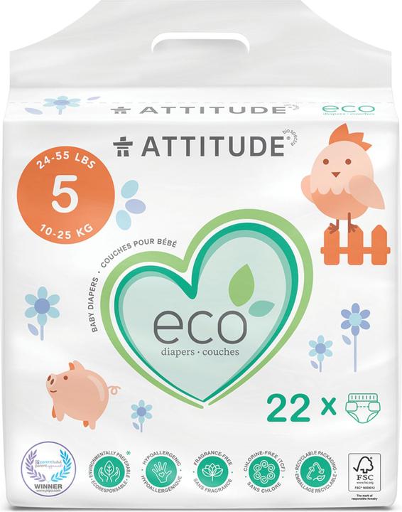 Image du produit Attitude Éco (Taille 5, Pack, 22 pcs)