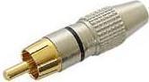 Image du produit Velleman Rca Plug Male Gold Tip noir