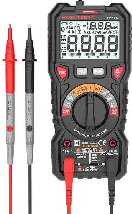 Produktbild Habotest Digital Multimeter with Flashlight HT118A, True RMS, NCV