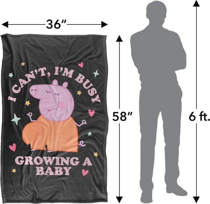 Actual product image Peppa Pig Busy Growing A Baby Mummy Pig Blanket