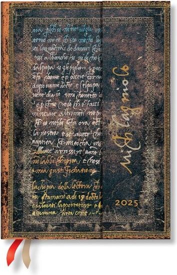 Produktbild Paperblanks Kalender für 2025 12M Michelangelo Handschrift Midi VER (Deutsch)