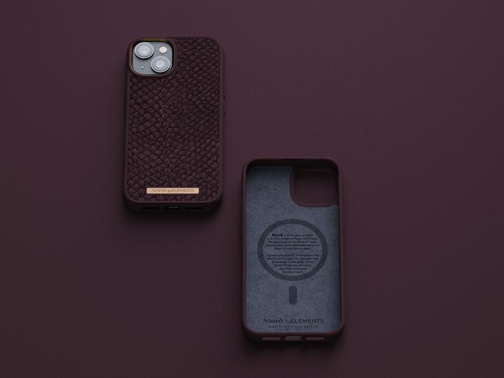 Image du produit Njord Étui rigide Salm.Leather Magsafe orange (Apple iPhone 14)