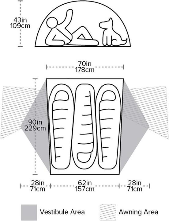 Produktbild Big Agnes Copper Spur HV UL3 (Kuppelzelt, 1.76 kg, 3 Personen)