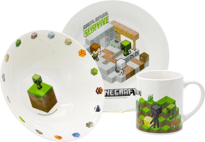 Produktbild Stor - 3-Piece Ceramic Gift Set - Minecraft (88145)