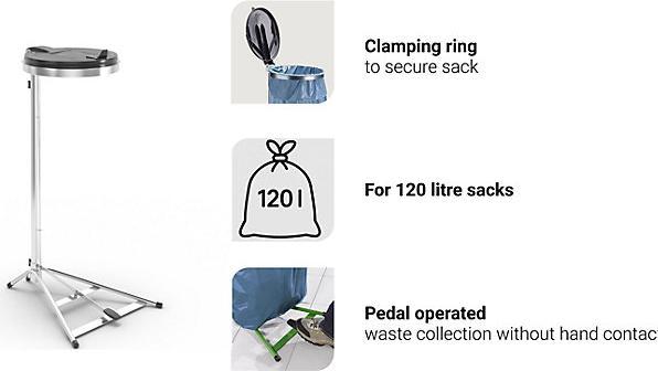 Produktbild kaiserkraft Abfallsackhalter für 120-l-Sack (120 l)